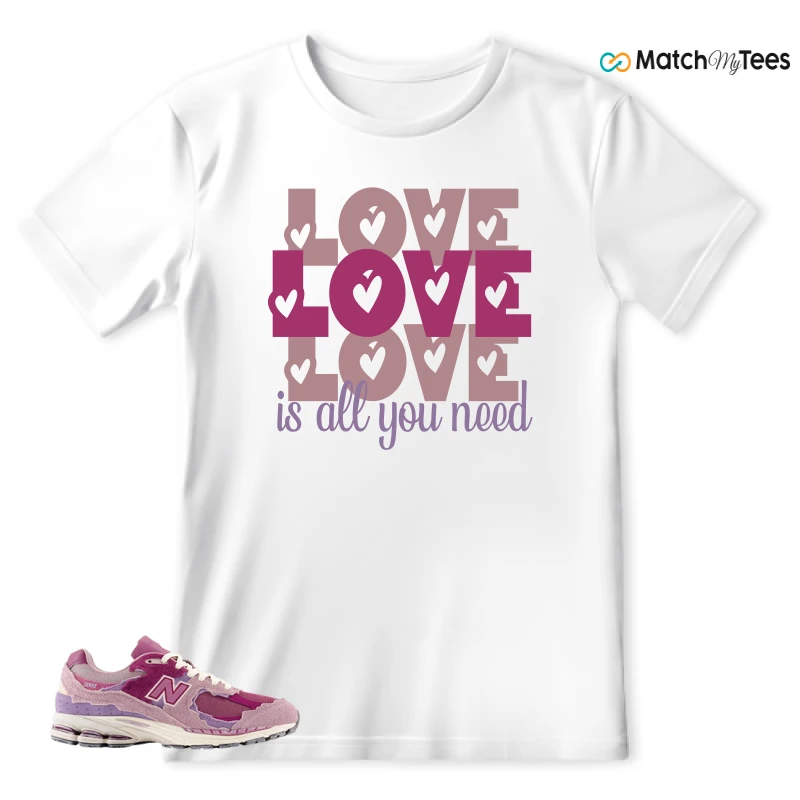 NEW BALANCE 2002R PROTECTION PACK PINK SNEAKER Matching Tees t-shirt