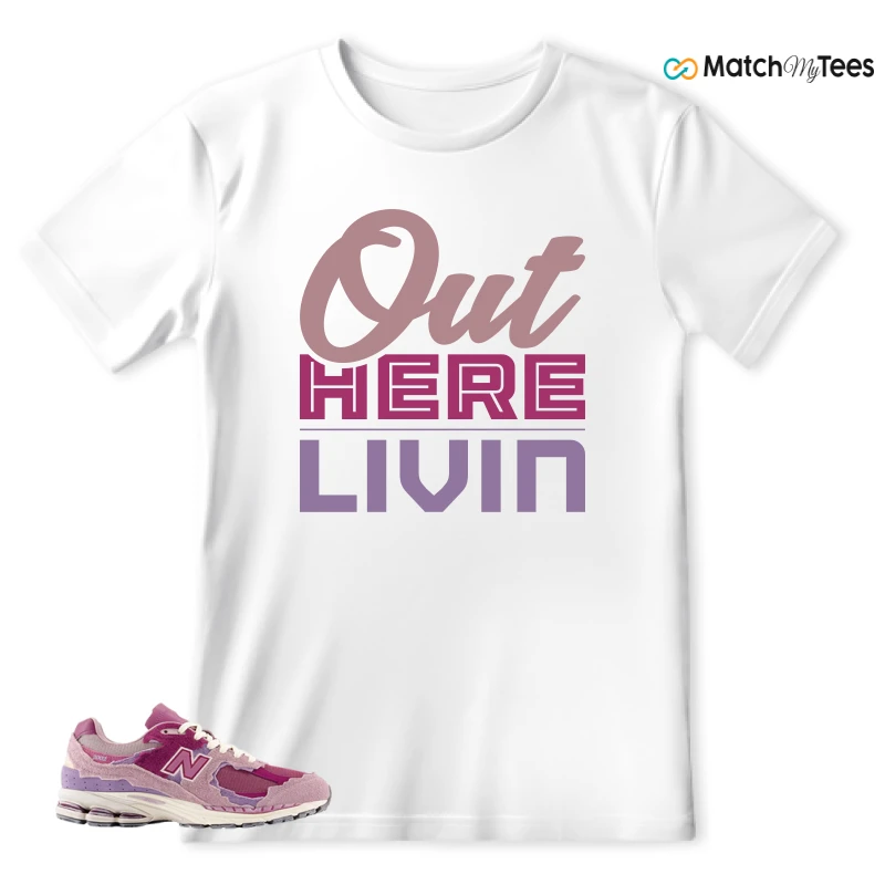 NEW BALANCE 2002R PROTECTION PACK PINK SNEAKER Matching Tees t-shirt
