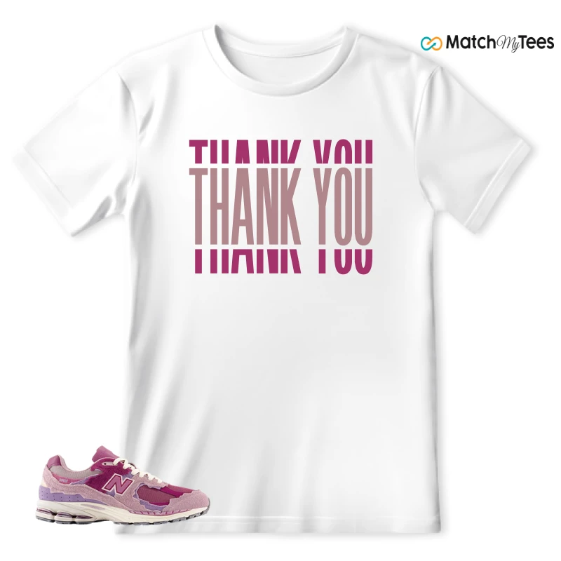 NEW BALANCE 2002R PROTECTION PACK PINK SNEAKER Matching Tees t-shirt