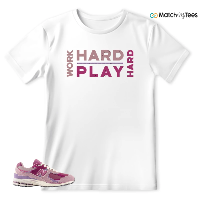 NEW BALANCE 2002R PROTECTION PACK PINK SNEAKER Matching Tees t-shirt