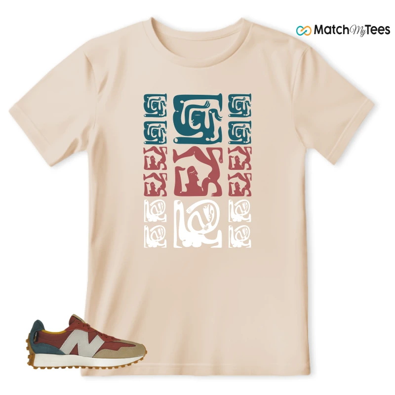NEW BALANCE 327 BORDEAUX TEAL SNEAKER Matching Tees t-shirt