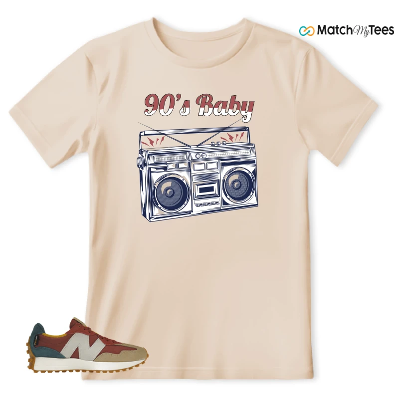 NEW BALANCE 327 BORDEAUX TEAL SNEAKER Matching Tees t-shirt
