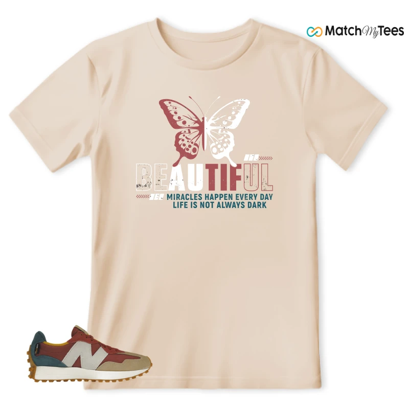 NEW BALANCE 327 BORDEAUX TEAL SNEAKER Matching Tees t-shirt