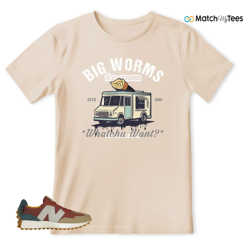 NEW BALANCE 327 BORDEAUX TEAL SNEAKER Matching Tees T-shirt for Men