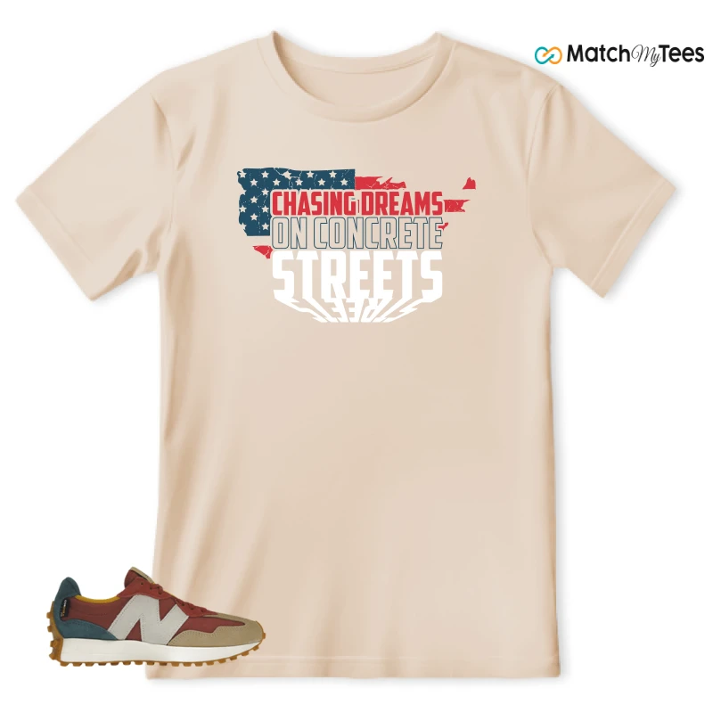 NEW BALANCE 327 BORDEAUX TEAL SNEAKER Matching Tees t-shirt