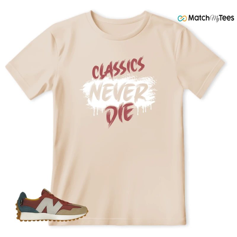 NEW BALANCE 327 BORDEAUX TEAL SNEAKER Matching Tees t-shirt