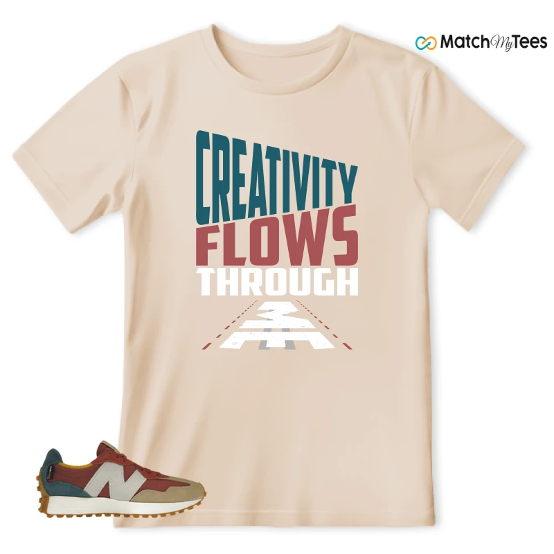 NEW BALANCE 327 BORDEAUX TEAL SNEAKER Matching Tees T-shirt for Men