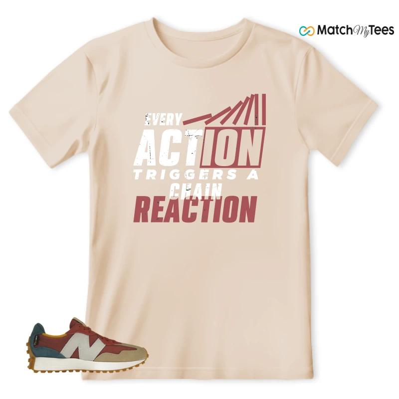 NEW BALANCE 327 BORDEAUX TEAL SNEAKER Matching Tees t-shirt