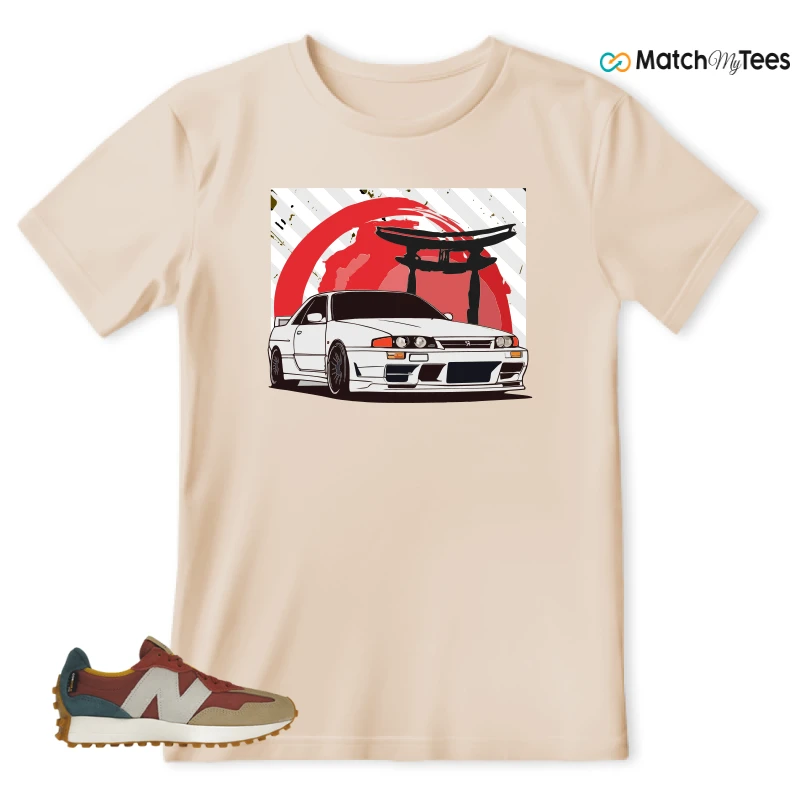 NEW BALANCE 327 BORDEAUX TEAL SNEAKER Matching Tees t-shirt