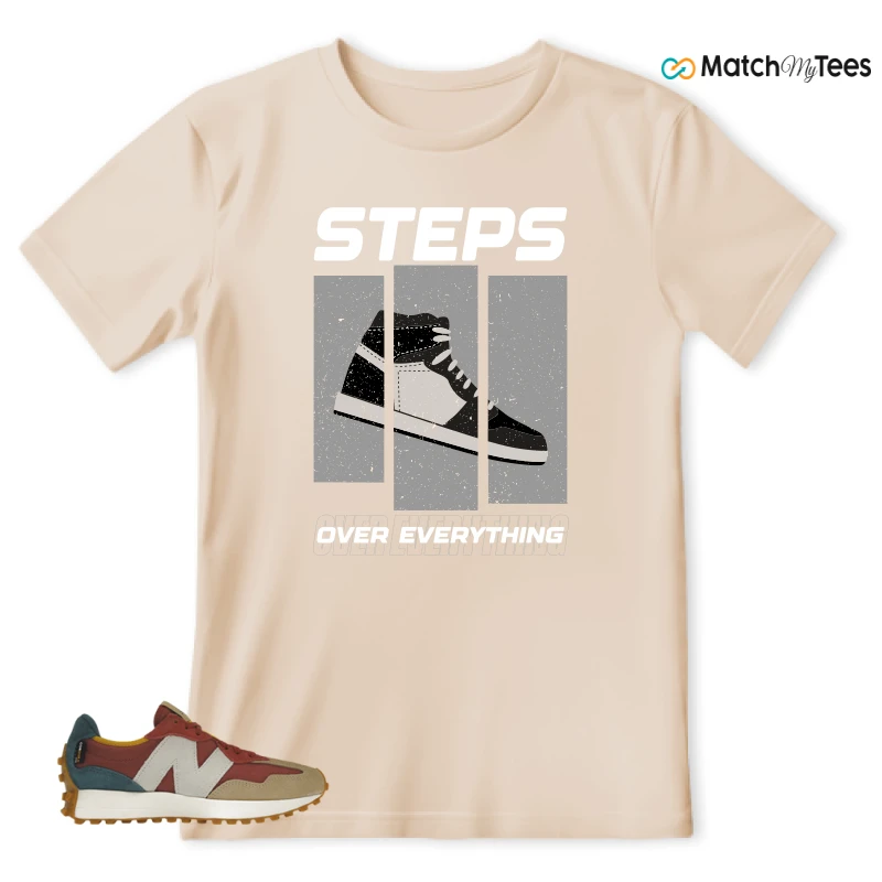 NEW BALANCE 327 BORDEAUX TEAL SNEAKER Matching Tees T-shirt for Men