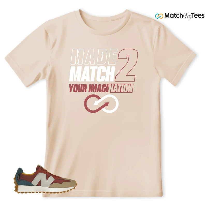 NEW BALANCE 327 BORDEAUX TEAL SNEAKER Matching Tees t-shirt