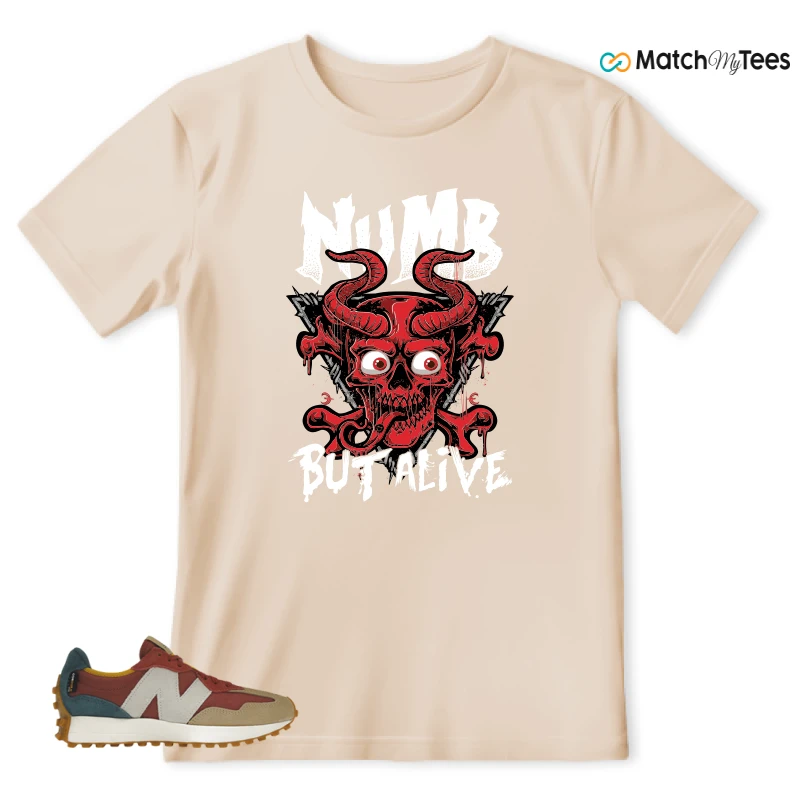 NEW BALANCE 327 BORDEAUX TEAL SNEAKER Matching Tees t-shirt