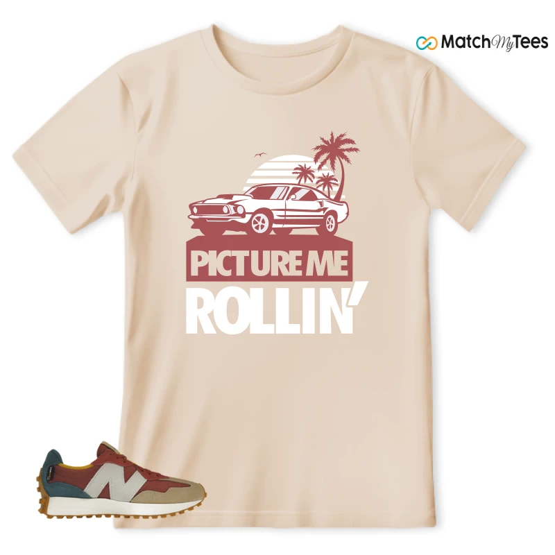 NEW BALANCE 327 BORDEAUX TEAL SNEAKER Matching Tees t-shirt