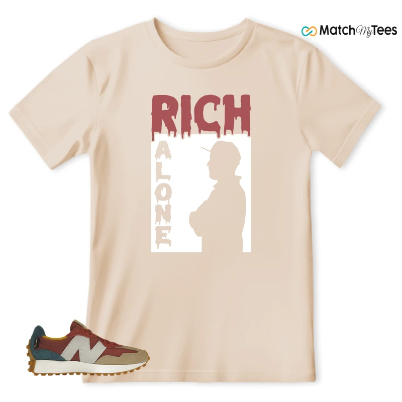 NEW BALANCE 327 BORDEAUX TEAL SNEAKER Matching Tees t-shirt