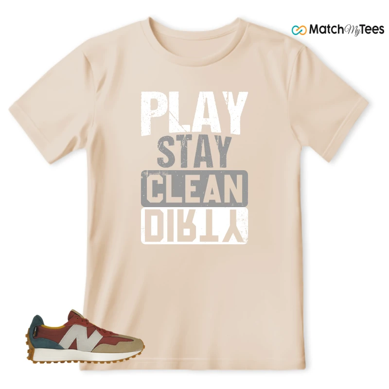 NEW BALANCE 327 BORDEAUX TEAL SNEAKER Matching Tees t-shirt