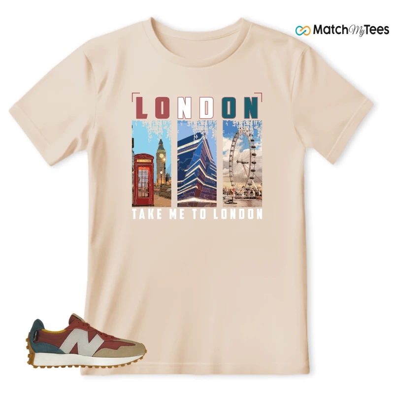 NEW BALANCE 327 BORDEAUX TEAL SNEAKER Matching Tees t-shirt