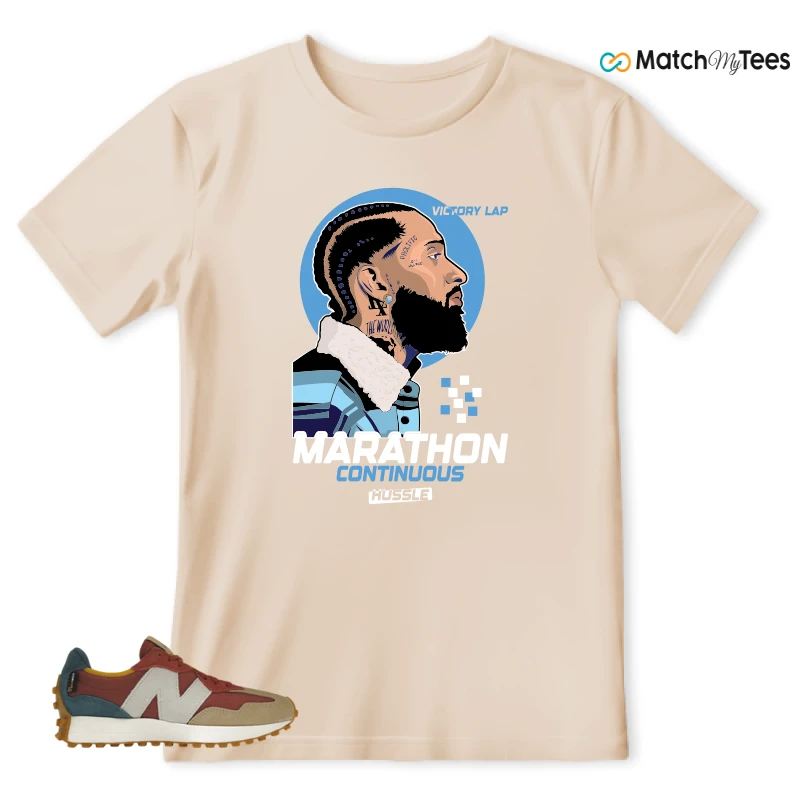 NEW BALANCE 327 BORDEAUX TEAL SNEAKER Matching Tees t-shirt
