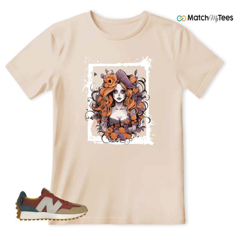 NEW BALANCE 327 BORDEAUX TEAL SNEAKER Matching Tees T-shirt for Men