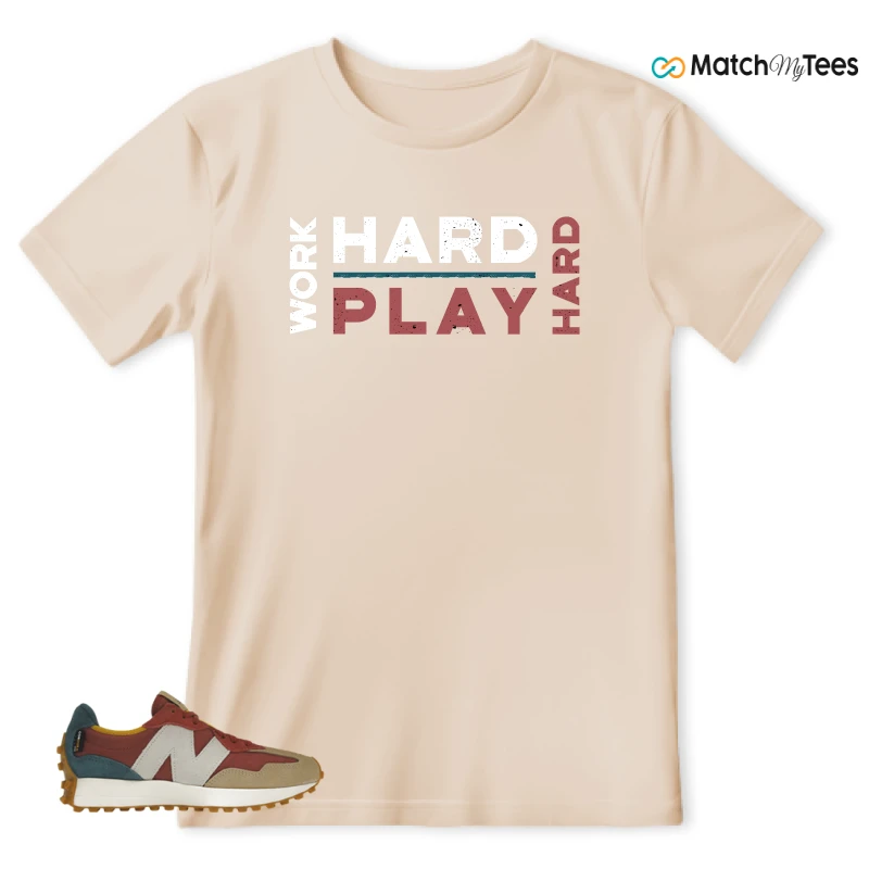 NEW BALANCE 327 BORDEAUX TEAL SNEAKER Matching Tees t-shirt