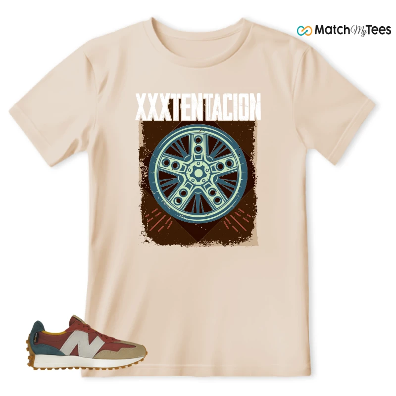 NEW BALANCE 327 BORDEAUX TEAL SNEAKER Matching Tees t-shirt