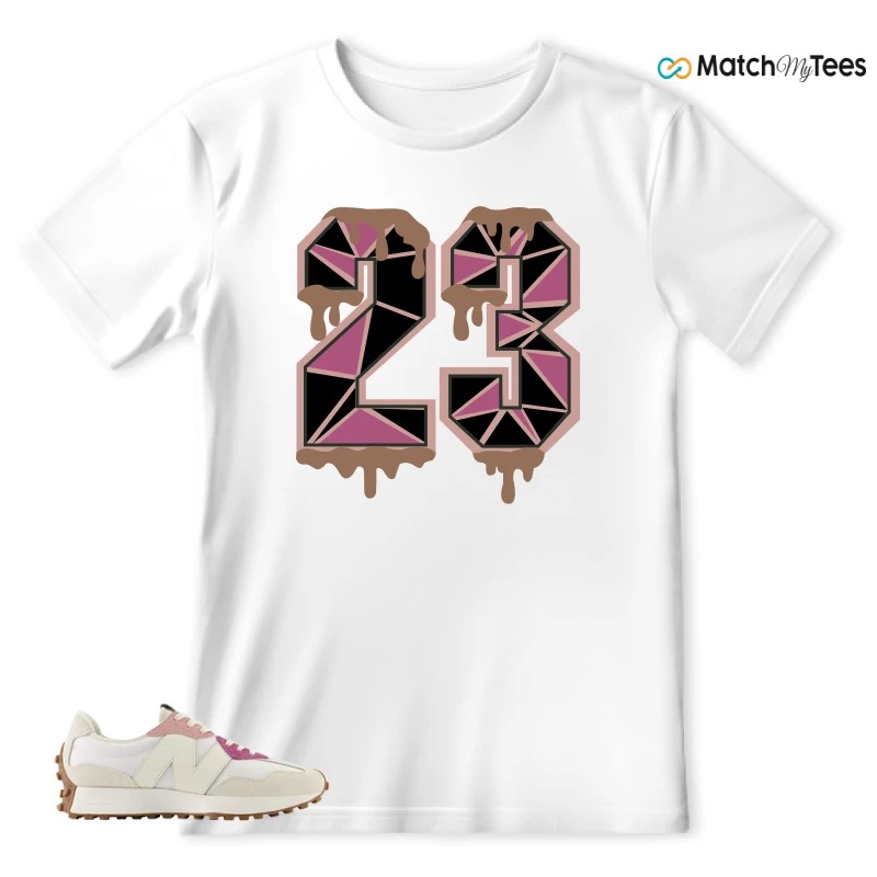 NEW BALANCE 327 CALIA WHITE PINK PINK SNEAKER Matching Tees t-shirt