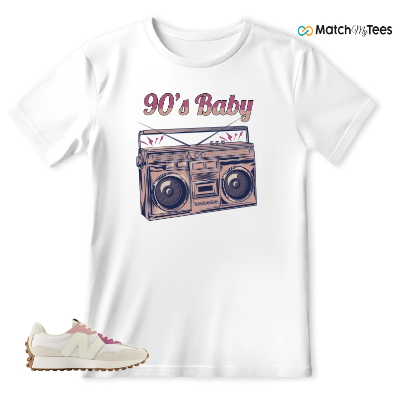 NEW BALANCE 327 CALIA WHITE PINK PINK SNEAKER Matching Tees t-shirt