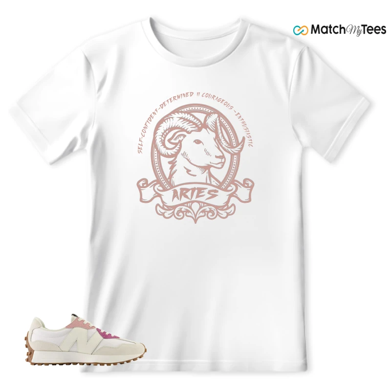 NEW BALANCE 327 CALIA WHITE PINK PINK SNEAKER Matching Tees t-shirt