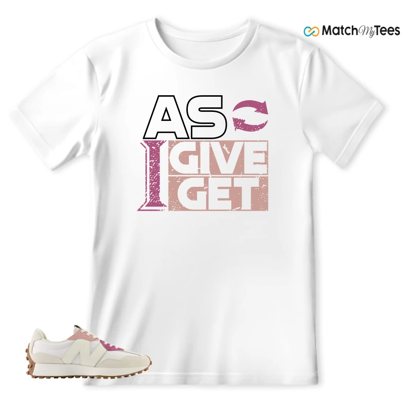 NEW BALANCE 327 CALIA WHITE PINK PINK SNEAKER Matching Tees t-shirt