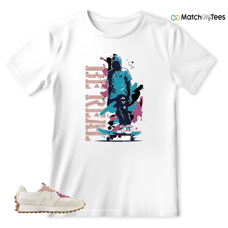 NEW BALANCE 327 CALIA WHITE PINK PINK SNEAKER Matching Tees t-shirt
