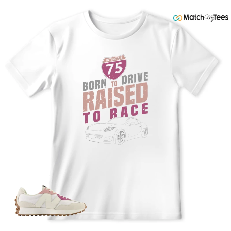 NEW BALANCE 327 CALIA WHITE PINK PINK SNEAKER Matching Tees t-shirt