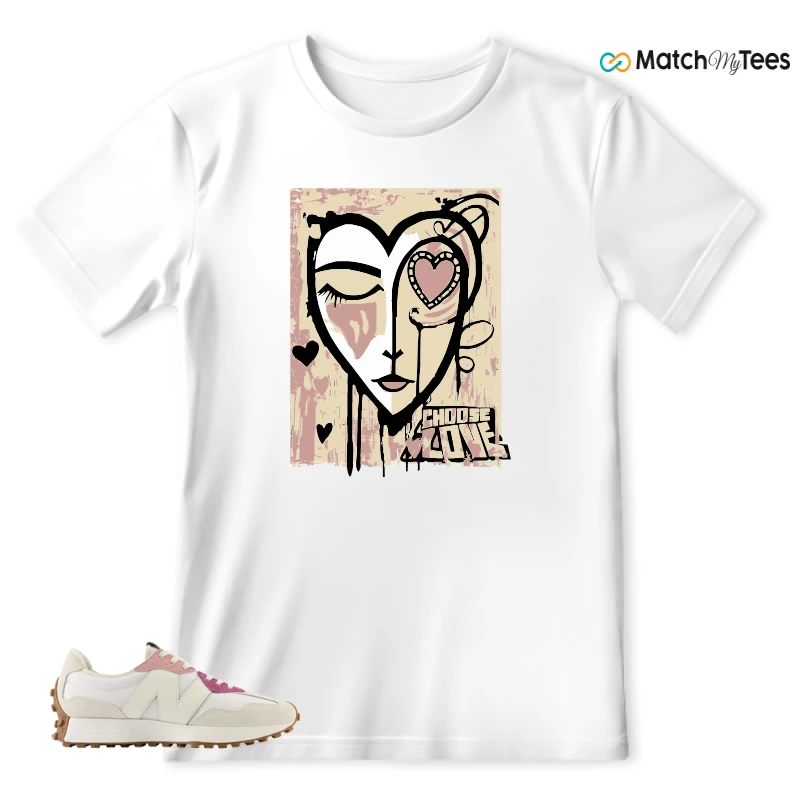 NEW BALANCE 327 CALIA WHITE PINK PINK SNEAKER Matching Tees t-shirt