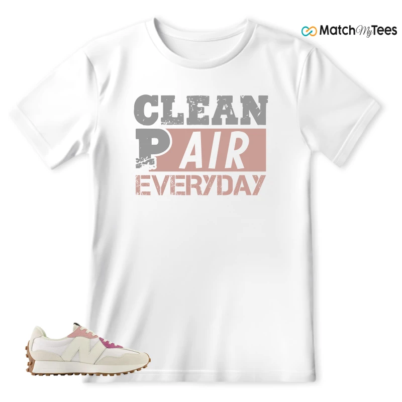 NEW BALANCE 327 CALIA WHITE PINK PINK SNEAKER Matching Tees t-shirt
