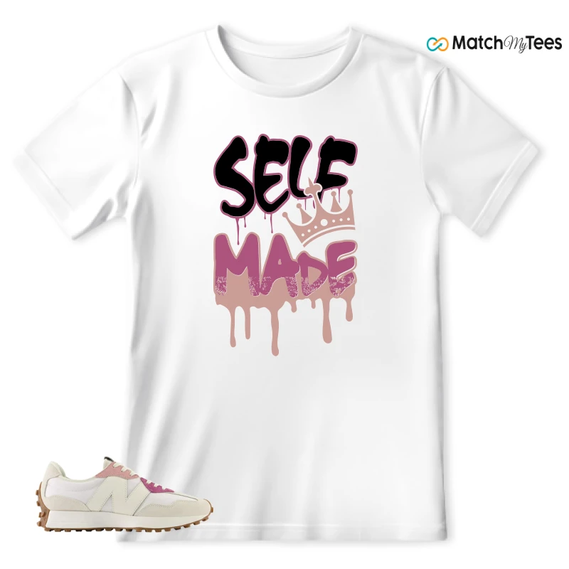 NEW BALANCE 327 CALIA WHITE PINK PINK SNEAKER Matching Tees t-shirt