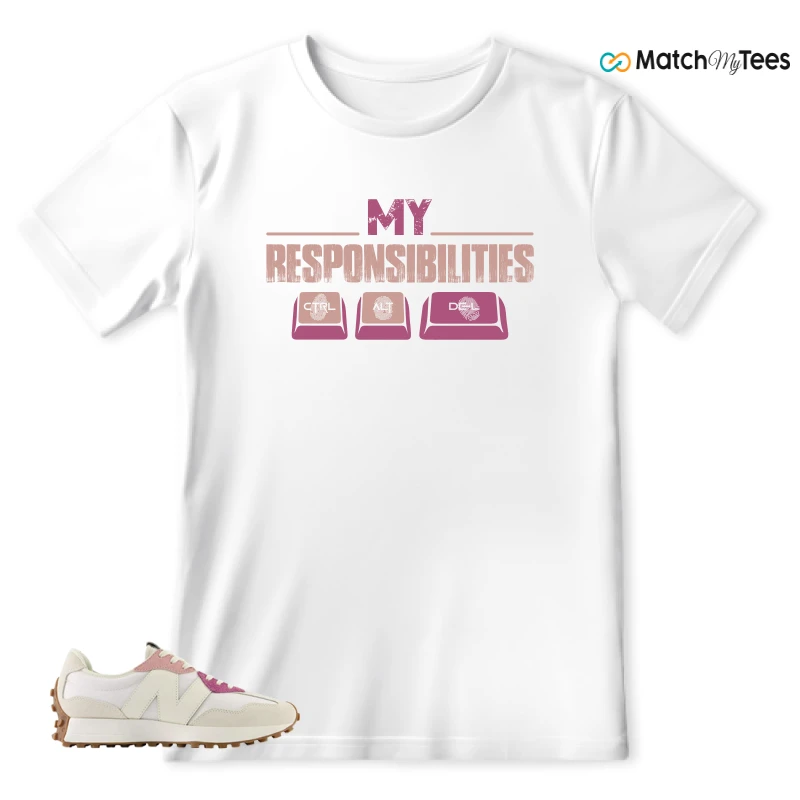 NEW BALANCE 327 CALIA WHITE PINK PINK SNEAKER Matching Tees t-shirt