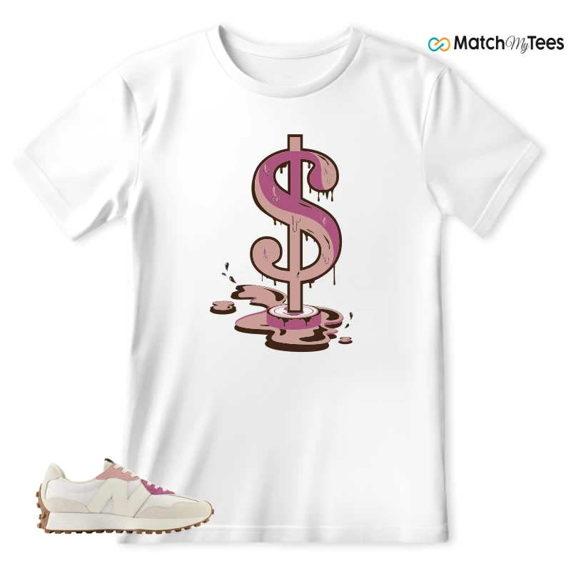 NEW BALANCE 327 CALIA WHITE PINK PINK SNEAKER Matching Tees t-shirt