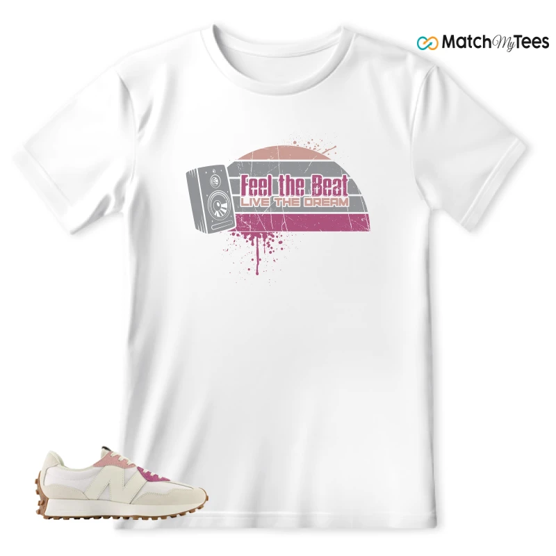 NEW BALANCE 327 CALIA WHITE PINK PINK SNEAKER Matching Tees t-shirt