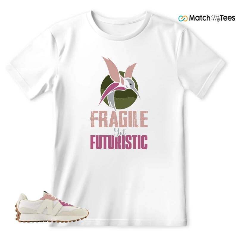 NEW BALANCE 327 CALIA WHITE PINK PINK SNEAKER Matching Tees t-shirt