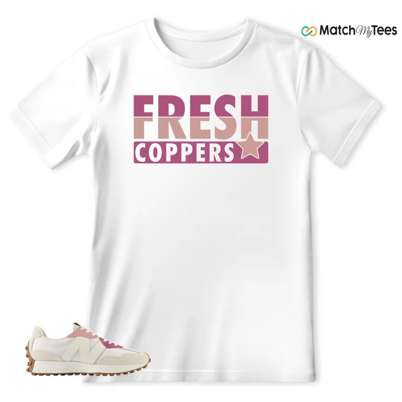 NEW BALANCE 327 CALIA WHITE PINK PINK SNEAKER Matching Tees t-shirt