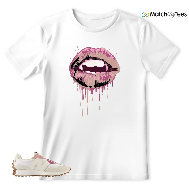 NEW BALANCE 327 CALIA WHITE PINK PINK SNEAKER Matching Tees t-shirt