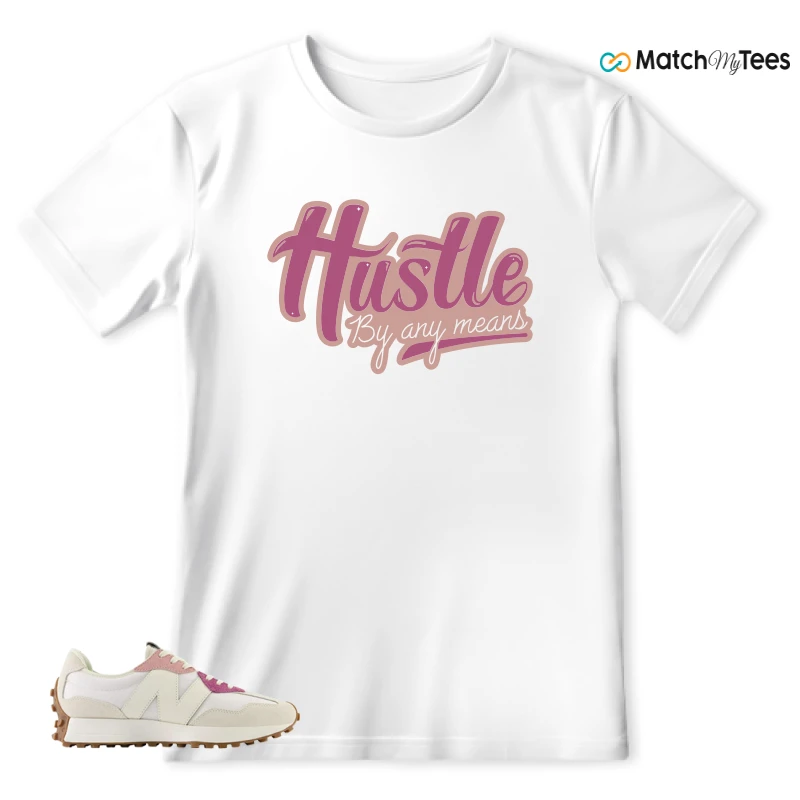 NEW BALANCE 327 CALIA WHITE PINK PINK SNEAKER Matching Tees t-shirt