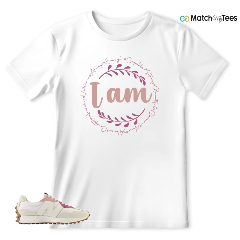 NEW BALANCE 327 CALIA WHITE PINK PINK SNEAKER Matching Tees t-shirt
