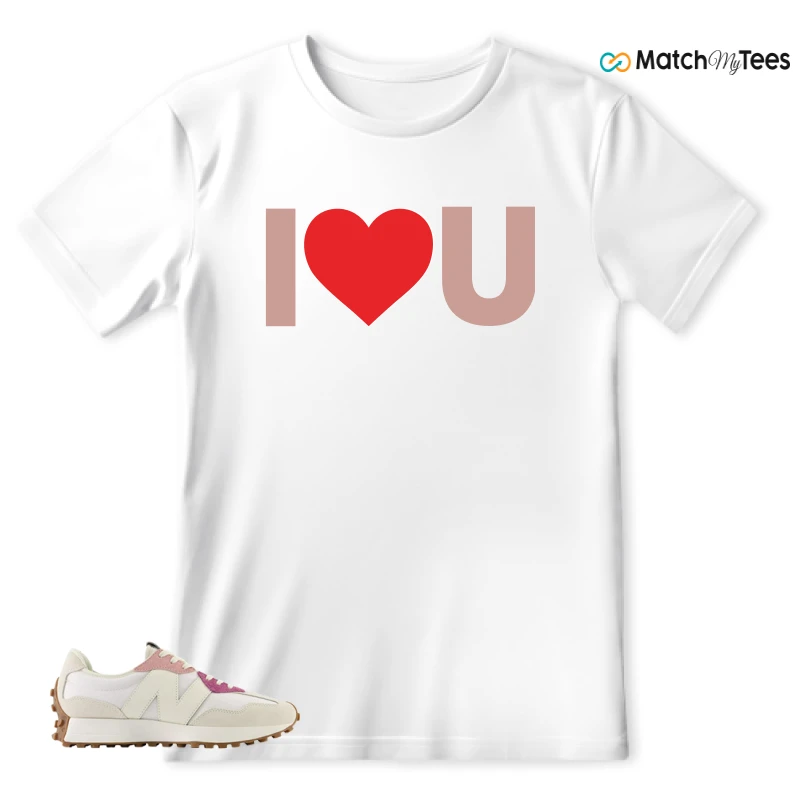 NEW BALANCE 327 CALIA WHITE PINK PINK SNEAKER Matching Tees t-shirt