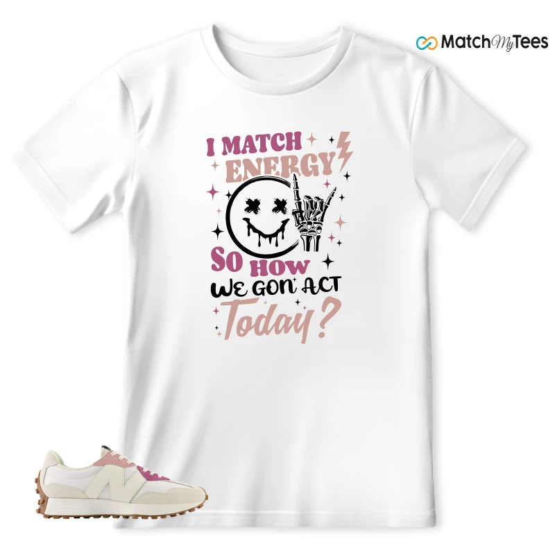 NEW BALANCE 327 CALIA WHITE PINK PINK SNEAKER Matching Tees t-shirt