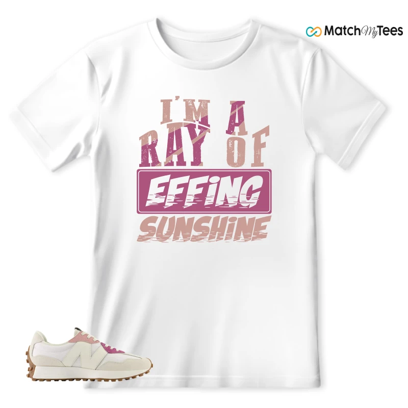 NEW BALANCE 327 CALIA WHITE PINK PINK SNEAKER Matching Tees t-shirt