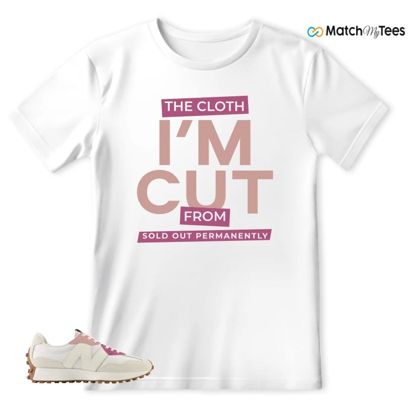 NEW BALANCE 327 CALIA WHITE PINK PINK SNEAKER Matching Tees T-shirt for Men