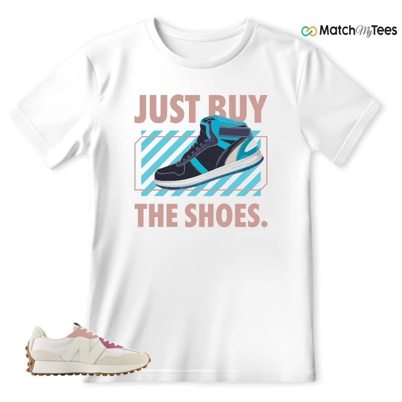 NEW BALANCE 327 CALIA WHITE PINK PINK SNEAKER Matching Tees t-shirt