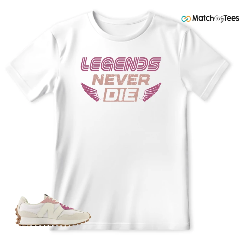 NEW BALANCE 327 CALIA WHITE PINK PINK SNEAKER Matching Tees t-shirt