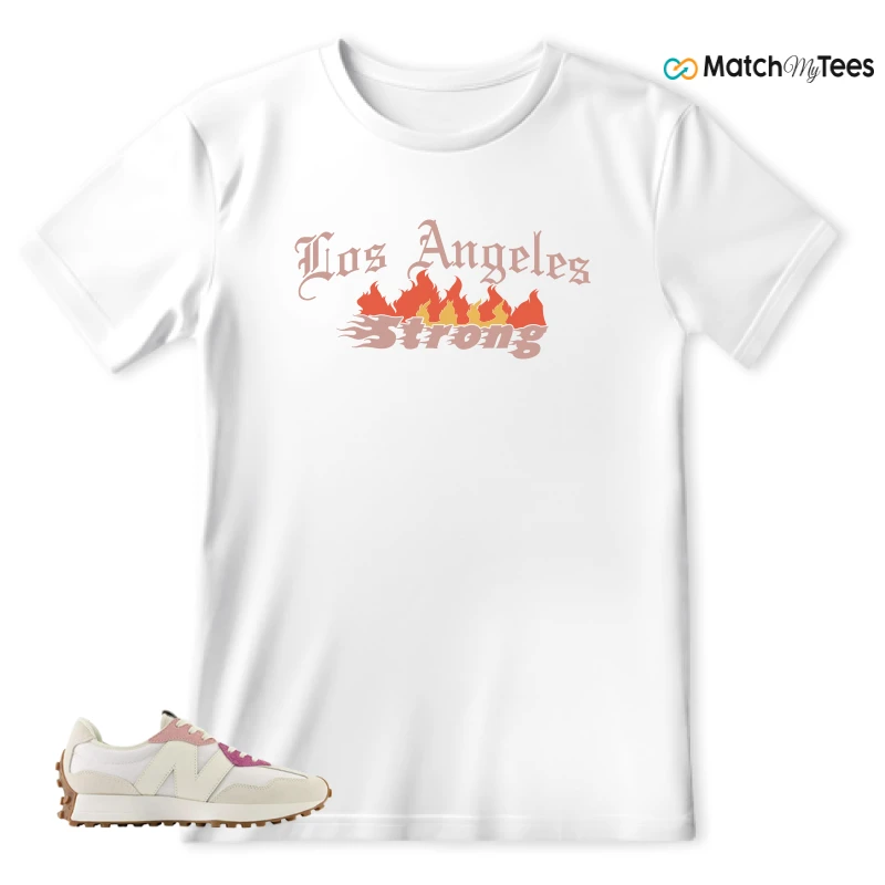 NEW BALANCE 327 CALIA WHITE PINK PINK SNEAKER Matching Tees t-shirt