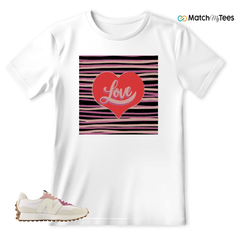 NEW BALANCE 327 CALIA WHITE PINK PINK SNEAKER Matching Tees t-shirt