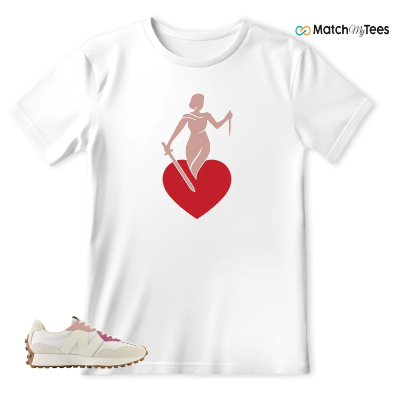 NEW BALANCE 327 CALIA WHITE PINK PINK SNEAKER Matching Tees t-shirt